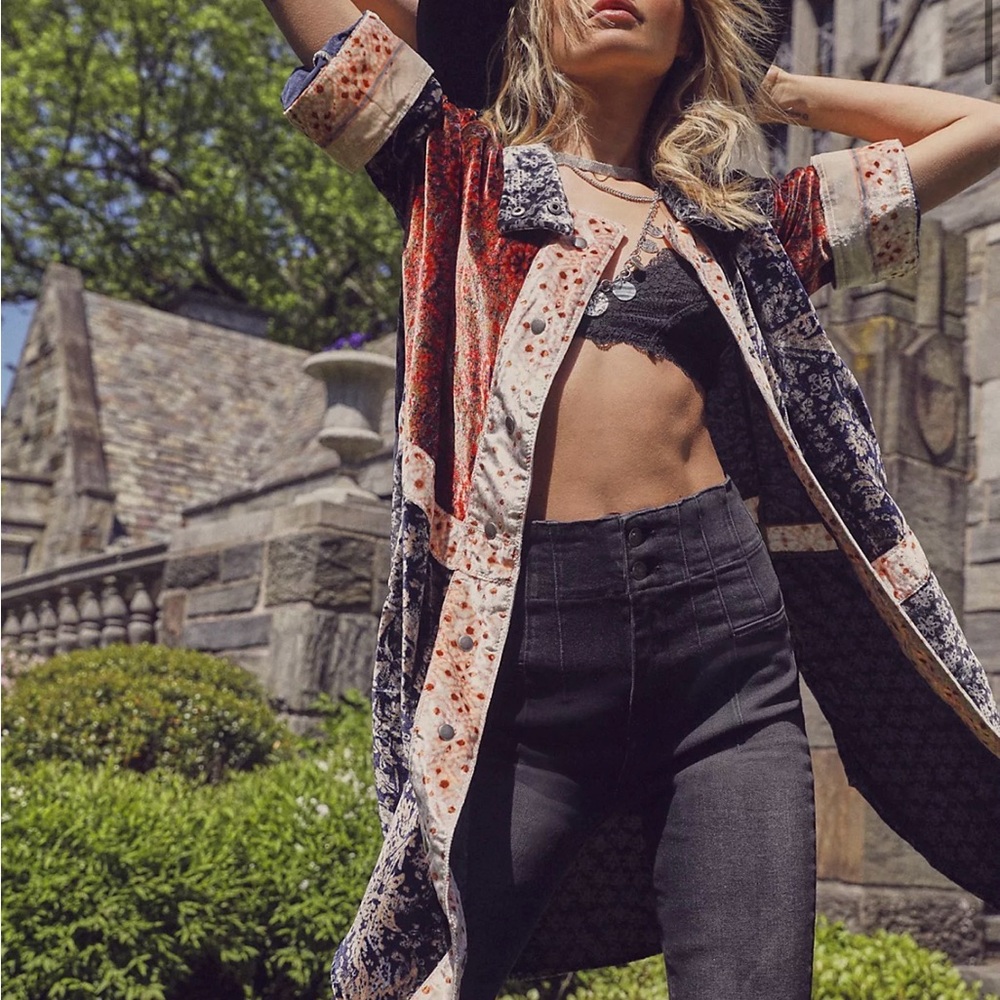 We The Free Velvet Patchwork Jacket - image 2